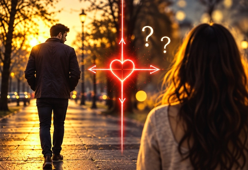Reflection on a former partner returning after a breakup