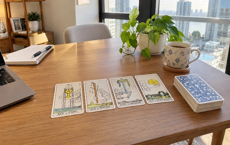 Four Minor Arcana suits Cups Wands Swords and Pentacles