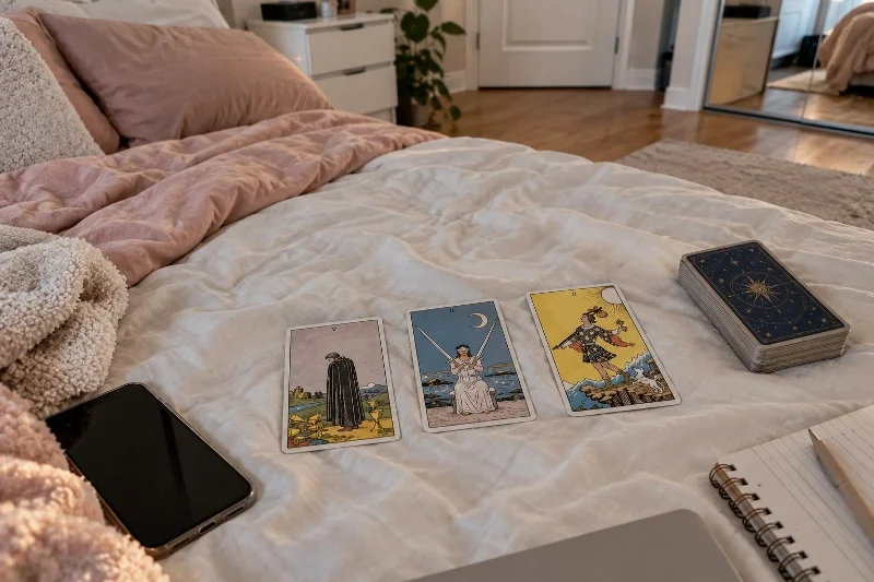 Three-card Past Present Future Tarot spread